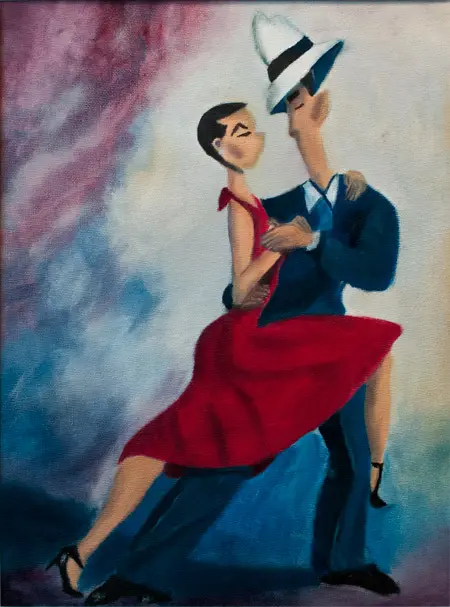 Ulla Falk Olie på lærred