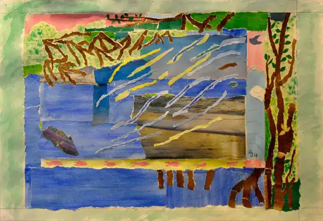 Anette Jægerskou Akryl på papir/ Kollage