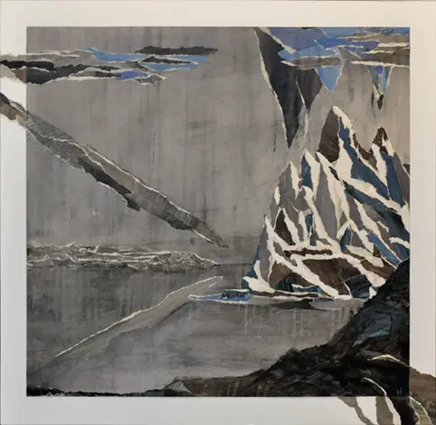 Marianne Igel Akryl på papir/ kollage